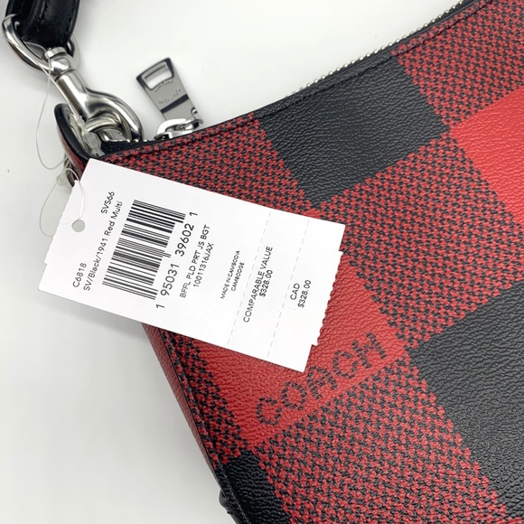 Coach Jes Baguette With Buffalo Plaid Print - Picture 5 of 10